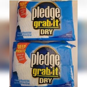 2 Packs  Pledge Grab It Dust Allergen Dry Cloths Unscented Disposable 28 Retired